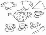 Coloring Teacup Printable Pages Getcolorings sketch template