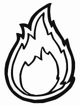 Fire Printable Flames Flame Pages Colouring Clipart sketch template