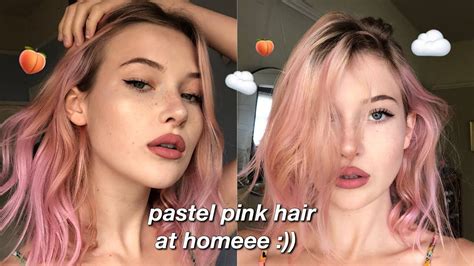 How To Dye Ur Hair Pastel Pink Okaysage Youtube Pastel Pink Hair