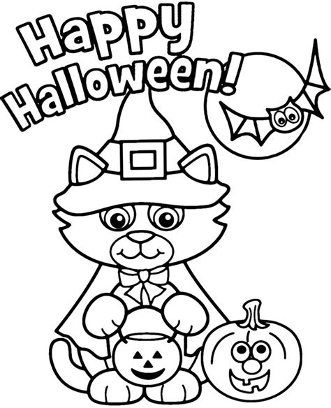 printable happy halloween coloring pages