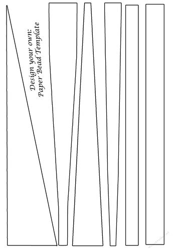 design   paper bead template varied bead shapes colour