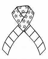 Memorial Coloring Pages Ribbon Soldier Printable Print sketch template