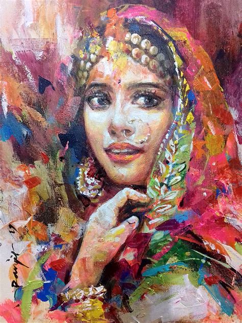 sondarya acrylic painting  canvas exotic india art
