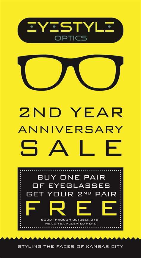 year anniversary sale eye style optics