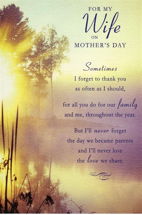 wife lovely sentiment mothers day card cards love kates