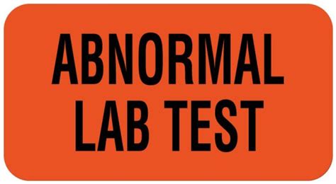 abnormal lab test lab test label     united ad label