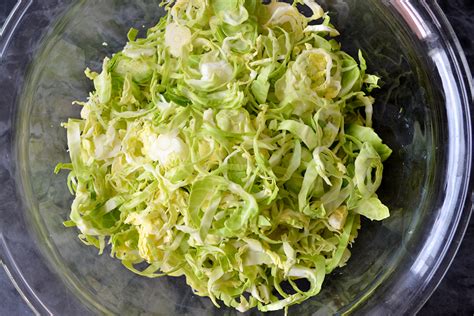 summer shaved brussels sprout and kale salad