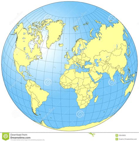 whole world globe stock vector illustration of north