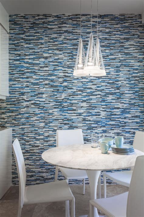 small dining room  mosaic tile accent wall hgtv