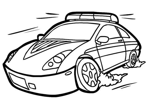 adorable police car coloring page  printable coloring pages  kids