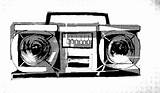 Boombox Coloring Pages Template sketch template