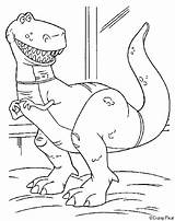 Toy Story Coloring Rex Pages Print Crafts Kids Buzz sketch template