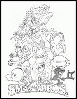 Smash Bros Super Coloring Pages Colouring Brothers Drawing Printable Drawings Para Print Mario Kirby Sheets Deviantart Ausmalbilder Color Samus Fox sketch template