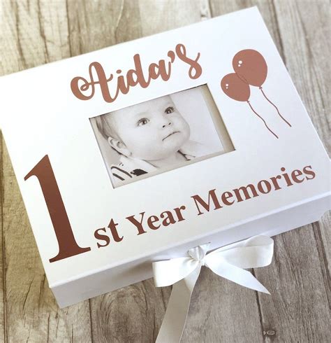 personalised st years memory box st birthday gifts baby st