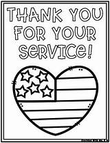 Veterans Coloring Thank Service Cards Memorial Pack Printables Freebie Grade Activities Subject sketch template