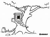 Coloring Treehouse Fairy sketch template