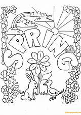 Coloring Spring Pages Kids Printable Sheets Season Sun Sheet Color Animal Seasons Cute Flower Colouring Preschool Worksheets Online Print Printables sketch template