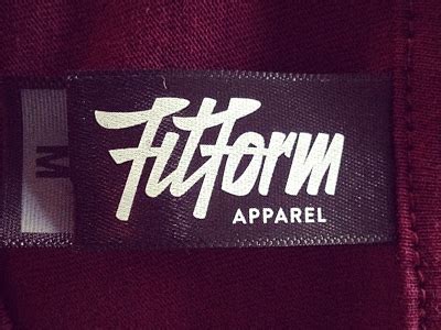 fitform apparel labels  paul von excite  dribbble