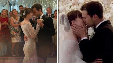 Look The Monique Lhuillier Wedding Gown Of Anastasia Steele In Fifty