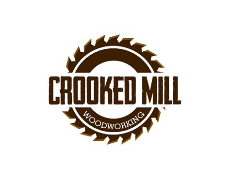 woodworking company   logo design  logo designs  crooked mill