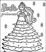 Coloring Barbie Pages Printable Doll Kids Princess Dress Christmas Popular Most Girls Ken Color Print House Pea Easy Minecraft Cute sketch template