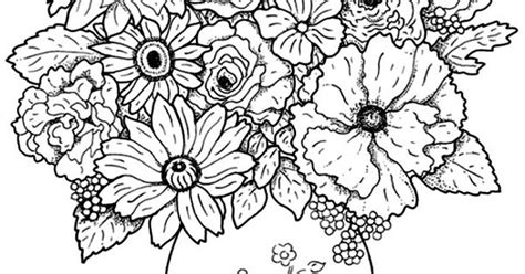 coloring page coloring difficult bouquet  adult coloring