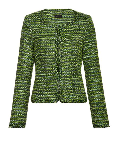 expresso lawton jasje groen een chanel stijl boucle jasje  een tijdloze klassieker die