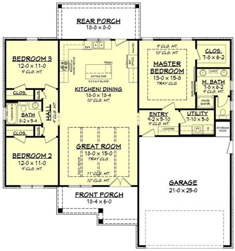 bedroom bungalow floor plans  attached garage floor roma