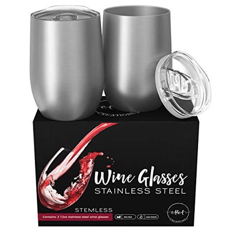 wine tumbler with lid 12 oz stainless steel insulated stemless wine