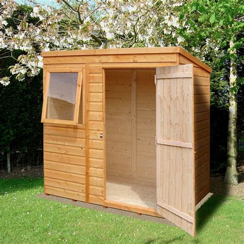 caldey pent shiplap wooden shed base included