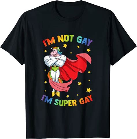 i m not gay i m super gay pride lgbt flag t shirt amazon de bekleidung