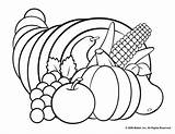 Cornucopia Thanksgiving Coloring Pages Printable Easy Crayola Turkey Para Drawing Clipart Clip Print Basket Abundancia La Empty Cuerno Color Sheets sketch template