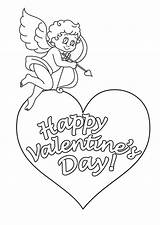 Valentine Coloring Valentines Pages Cupid Printable Kids Heart Print Colouring Happy Color Sheets Para Colorear San Valentin Dibujos Kobe Bryant sketch template