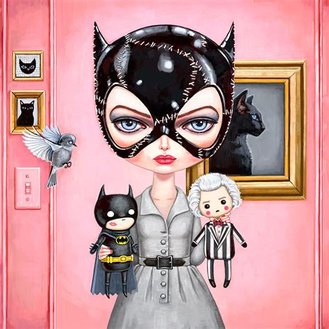 Cute Catwoman And Poison Ivy Big Eye Art Prints Sci Fi