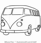 Van Clipart Hippie Vw Bus Coloring Clip Illustration Cartoon Royalty Camper Pages Volkswagen Drawing Google Illustrationsof Piter Rosie Fr Outline sketch template