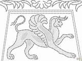 Mosaic Greek Coloring Pages Ancient Griffin Animal Warrior Depicting Printable Medusa Greece Getcolorings Drawing Found sketch template