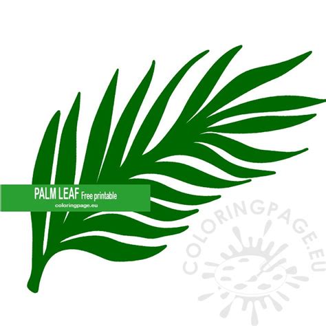 green palm leaf printable coloring page