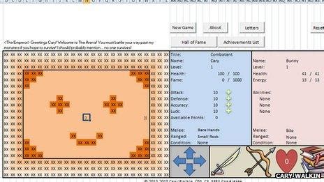 excel spreadsheets turned  video game bbc news