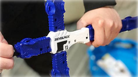 beyblade burst super grip launcher unboxing review hasbro launcher upgrade youtube