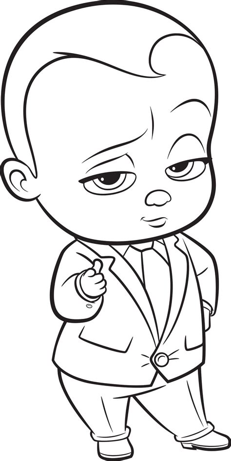 black boss baby coloring pages