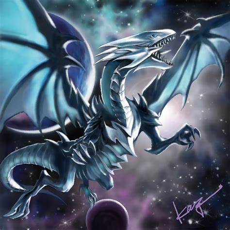 blue eyes white dragon jump artwork by yugi master on deviantart