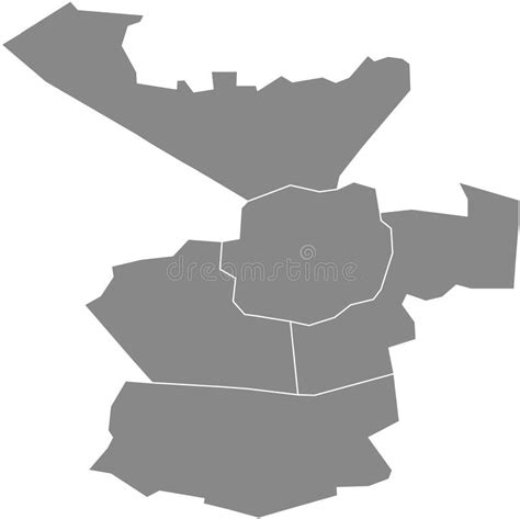 gray districts map  enschede netherlands stock vector illustration  design destinations