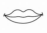 Mouth Coloring Pages Printable Large sketch template