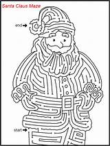 Christmas Maze Mazes Printable Kids Santa Games Claus Coloring Pages Worksheets Christian Puzzles Worksheet Puzzle Difficult Printables Hidden Print Holiday sketch template