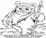 Wars Coloring Pages Star Ewok Jedi Last Print sketch template