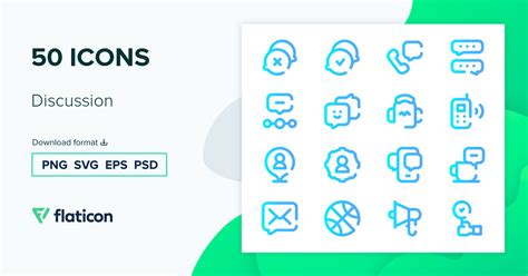 discussion icon pack gradient  svg icons