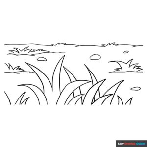 grass coloring page easy drawing guides