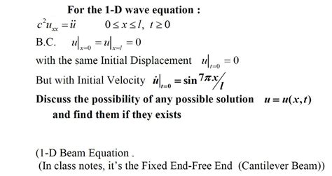 solved solve   wave equation    bc  cheggcom