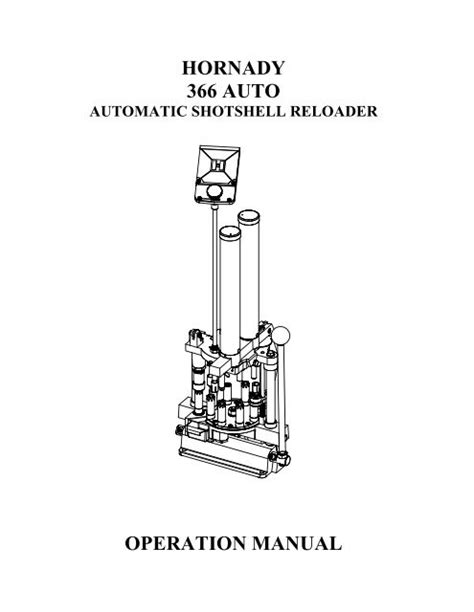 hornady  auto operation manual