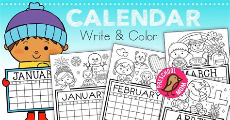 preschool calendar template printables calendar templates